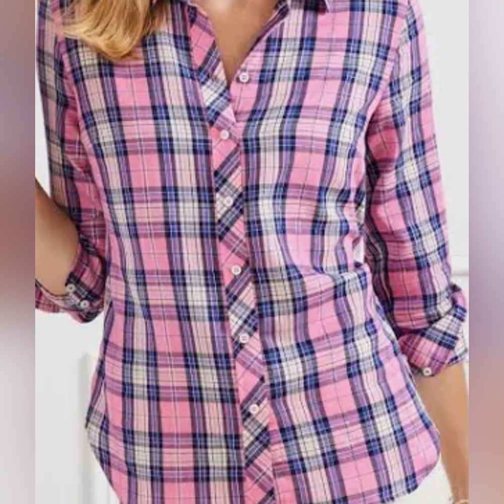 Talbots Classic Casual Plaid, Button Down Shirt